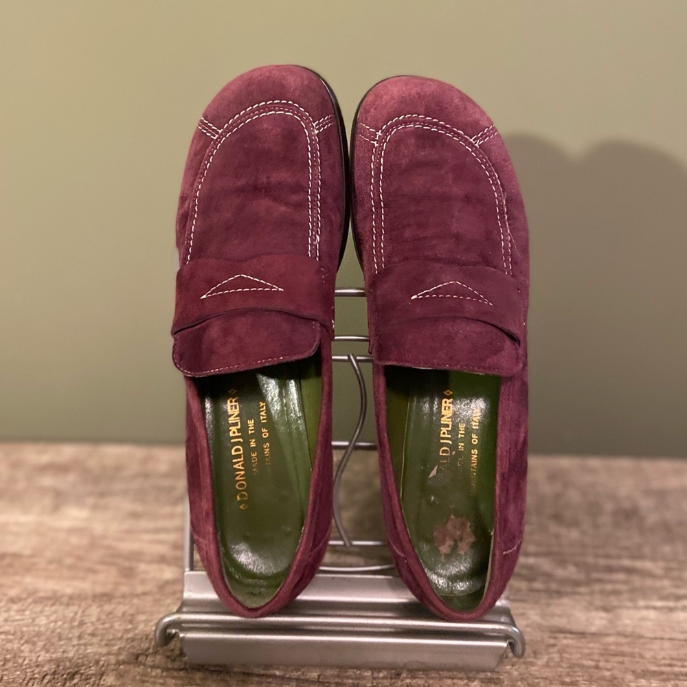 Donald J Pliner leather suede loafers 8N